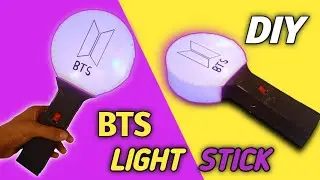 Diy BTS Light Stick | BTS lightstick at home with paper