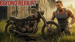 One man restores a 40-year-old abandoned motorcycle back to brand-new condition