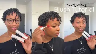 BLUSH TUTORIAL FOR BEGINNERS | MAC STR*BE BEAM LIQUID BLUSH