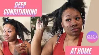 Deep Condition with me before getting Jet Black Straight Hair | ItsSegaaGenesis