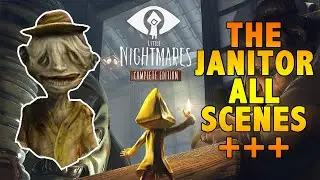 Little Nightmares Gameplay - The Janitor All Scenes, The Shoes Monster Room, and Elevator Scene