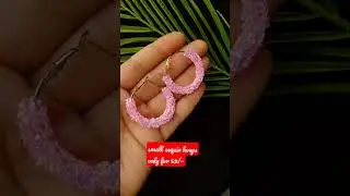 sequin hoops for 59/-#diy #hoops #earrings #haul #julyhaul2021  @sswastika_collections2
