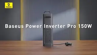 Baseus 150W Power Inverter 5 Ports 1 USB A, 2 USB C, 2 AC Outlets  220V 240V UK  Fast Charging