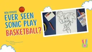How to Draw Sonic with a Basketball! 🎨 #shortsindia