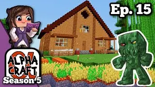 New Walls and a Chat with Auzathoth! -  Minecraft Let's Play - AlphaCraft S5 (Ep.15)