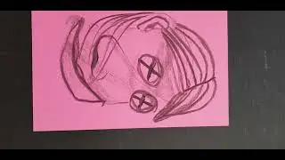 Inspiration - kreativt projekt kroki teckning/creative project croqui drawing abstract face