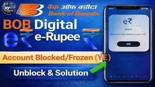 Account Blocked/Frozen (YE) BOB Digital e-Rupee Today | BOB Digital e-Rupee Wallet Blocked Today