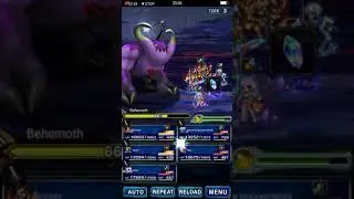 [FFBE][GL]Heartless: Behemoth both - Riku solo dps