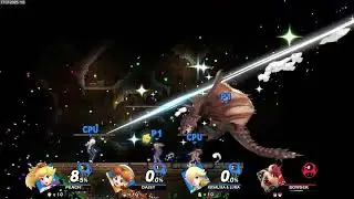 Modded Smash Bros Ultimate - Peach/princesses vs Bowser