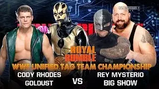 WWE Royal Rumble 2014 - Cody Rhodes Goldust Vs Rey Mysterio Big Show Full Match HD