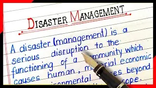 Definition of disaster management | What is disaster management