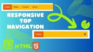 how to create a responsive top navigation menu with HTML CSS and JavaScript