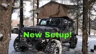 New Camping Setup/ camping on the Forestry trunk Road!