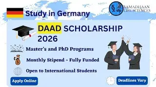 DAAD Scholarship 2026| Fully Funded Masters & PhD in Germany | Travel + Monthly Stipend | Apply Now!