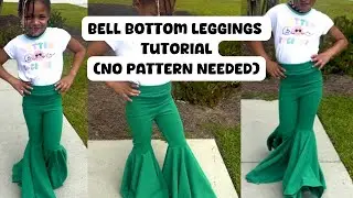 How to Make Bell Bottom Leggings with No Pattern | Detailed Tutorial