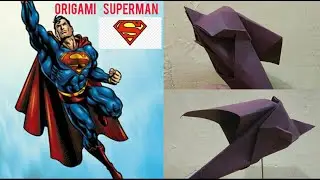 Origami Superman designed by (Dheeraj D Nayak) tutorial on dn's origami tutorials   Origami Superman