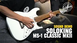 Soloking MS-1 Classic MKII in Olympic White with Gold Hardware and Roasted Maple FB Sound demo