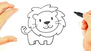 Como dibujar un Leon para ni&ntilde;os | Dibujo de Leon paso a paso