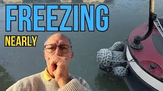 Freezing Nearly! My Narrowboat is nearly frozen in as the temperature plummets!
