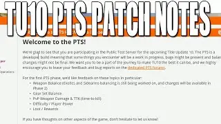 The Division 2 - TU10 PTS Patch Notes