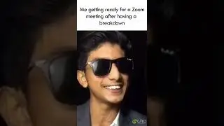 Getting ready for a Zoom meeting after a breakdown!.🥲😭😎