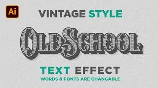 Vintage Text Effect in Illustrator. | Retro Text Effect in Illustrator.  #vintage  #retro
