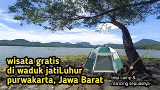 wisata gratis di waduk JatiLuhur purwakarta Jawa Barat. bisa camp dan mancing sepuasnya