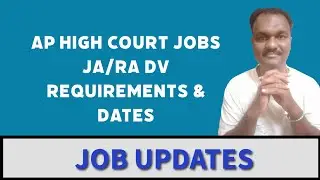 AP HIGH COURT JOBS JA/RA DV REQUIREMENTS & DATES