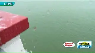 A rare view from inside the Lorain Harbor Lighthouse