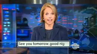 Katie Couric Says Good Night in Chinese