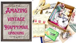 AMAZING VINTAGE- ANTIQUE HAPPYMAIL UNBOXING #happymail #craftsupplies #vintage #junkjournalideas