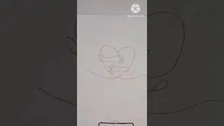 heart drawing easy step by step|one line art drawing of heart #drawing