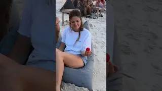 close up magic at white sandy beach #magic #magicreaction #magician #magicball