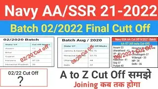 Navy AA SSR Cut Off 2021 State Wise | Navy AA SSR Result 2021