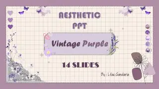 Aesthetic PPT Tema PURPLE VINTAGE - Tutorial #pptaesthetic #vintage #freeppttemplate #vintageppt