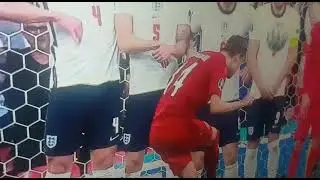 Denmark free kick against England