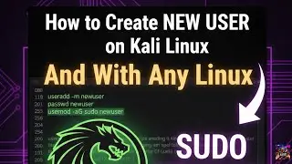 How to Create NEW USER on Kali Linux  with SUDO PERMISSION And  With Any Linux