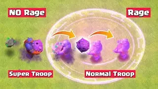 Raged Normal Troop vs Super Troop!? Who wins? - Clash of Clans