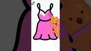 Beautiful Dress Coloring😍 #coloring #viral #shorts @BestJustForLaughsGags