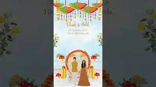 Digital Wedding Video Invitation | digital wedding invitation card Invito AI-1346
