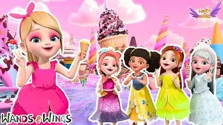 Ice Cream Mountain Party Song | Crystal & Princesses | Kids Fun Nursery Rhyme - Wands and Wings