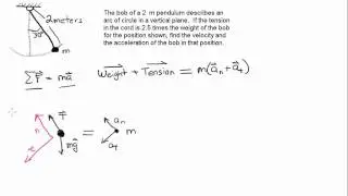 Tension in the cord of a pendulum