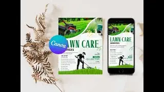 Editable Lawn Care Service Flyer Canva Template