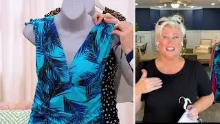 Платье для плавания Kim Gravel x Swimsuits For All с регулируемыми рюшами на QVC
