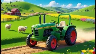 Baa Baa Colour Sheep in Old MacDonald&rsquo;s Farm Tractor | Fun Animal Song for Kids | Colorful Farm