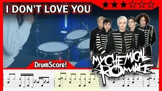 I Don't Love You - My Chemical Romance | Play-Along Drum Cover | SHEET MUSIC DRUM SCORE