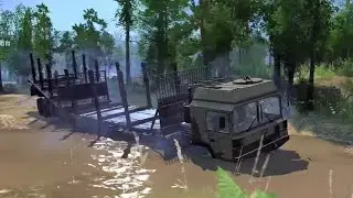 MAN HX80 TR Empty Trailer Swimming In Mud | Spintires Mudrunner | MBum Truck