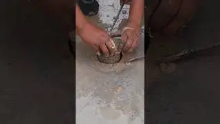 Destructive test on haderned concrete !