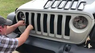 Jeep black grill headlight inserts