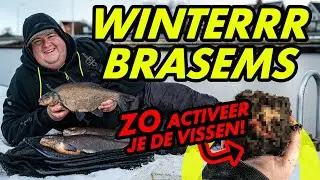 PRACHTIGE winterbrasems met de vaste stok aan het Noordhollandsch Kanaal